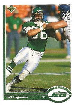 Jeff Lageman New York Jets 1991 Upper Deck NFL #63